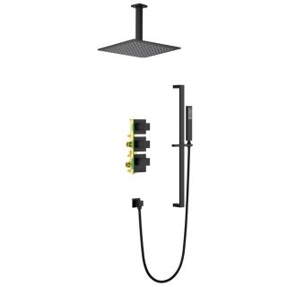 Душевой комплект Timo Selene SX-2229/03SM с термостатом чёрный